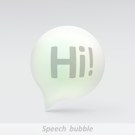 Realistic bubble speech. Illustration isolated on grey background. Graphic concept for your designのイラスト素材