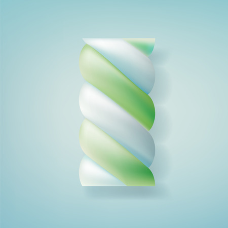 Realistic marshmallow candy. Illustration isolated on blue background. Graphic concept for your designのイラスト素材