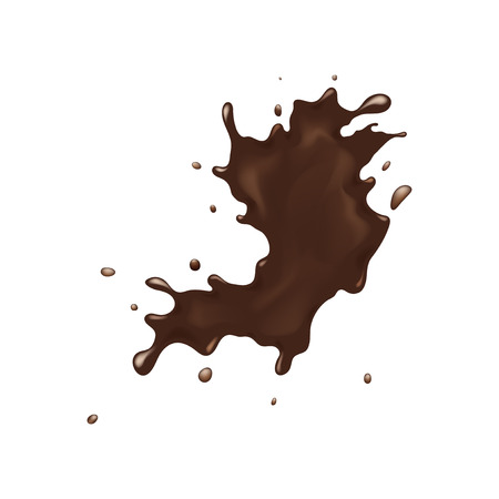 Appetizing liquid hot chocolate. Illustrations isolated on white background. Graphic concept for your designのイラスト素材