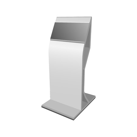 Payment terminal or advertising stand. Illustrations isolated on white background. Graphic concept for your designのイラスト素材