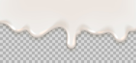 Yogurt creamy liquid. Illustrations isolated on transparent background. Graphic concept for your designのイラスト素材