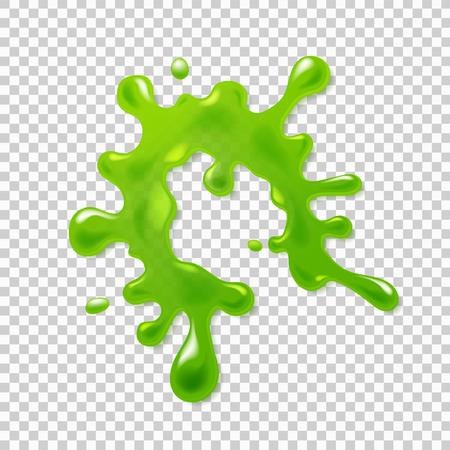 Realistic green slime. Illustration isolated on transparent background. Graphic concept for your designのイラスト素材