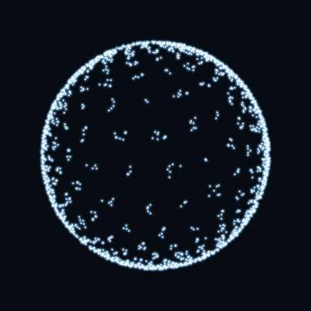 Abstract sphere consisting of points. Technology image of globe. Graphic concept for your designのイラスト素材