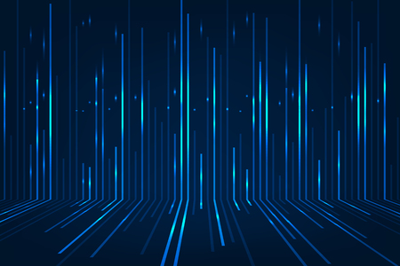 Abstract blue lines on dark background. Magic light effects. Graphic concept for your design.のイラスト素材