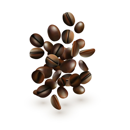 Coffee beans collection. Illustration isolated on white background. Graphic concept for your design.のイラスト素材