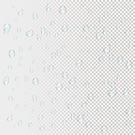 Water rain drops. Illustrations isolated on transparent background. Graphic concept for your designのイラスト素材