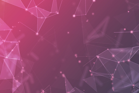 Abstract polygonal space. Background with connecting dots and lines. The concept illustration for your designのイラスト素材
