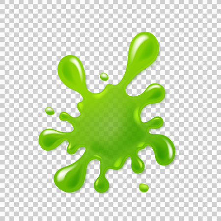 Realistic green slime. Illustration isolated on transparent background. Graphic concept for your designのイラスト素材