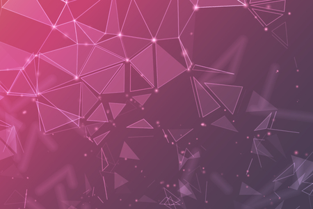 Abstract polygonal space. Background with connecting dots and lines. The concept illustration for your designのイラスト素材