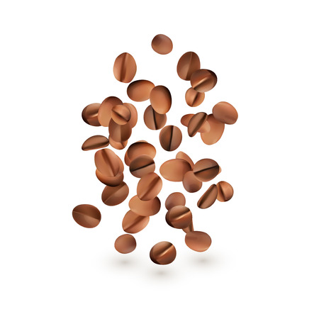 Coffee beans collection. Illustration isolated on white background. Graphic concept for your design.のイラスト素材
