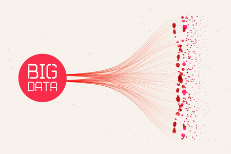 Abstract infographics visualization. Big data code representation. Futuristic network or business analytics. Graphic concept for your designのイラスト素材