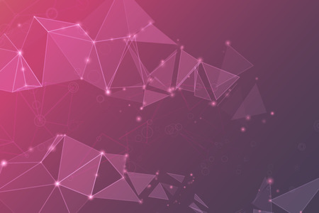 Abstract polygonal space. Background with connecting dots and lines. The concept illustration for your designのイラスト素材