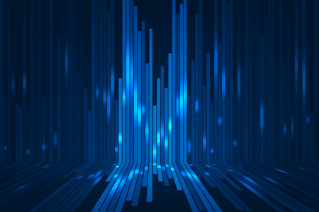 Abstract blue lines on dark background. Magic light effects. Graphic concept for your design.のイラスト素材