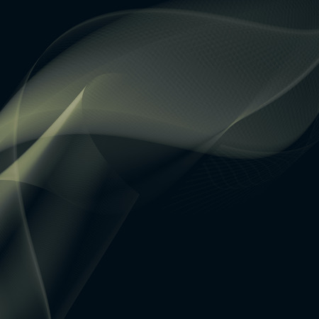 Abstract wave illustration. Graphic concept with glowing flowing elements on dark background for your designのイラスト素材