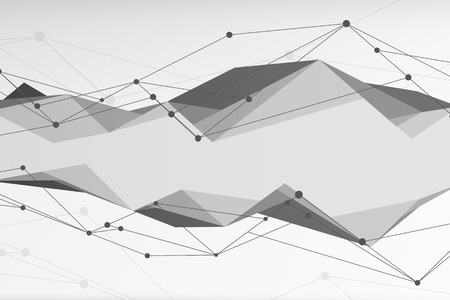 Abstract polygon geometry shape. Polygonal with connecting dots and lines. Graphic concept for your designのイラスト素材