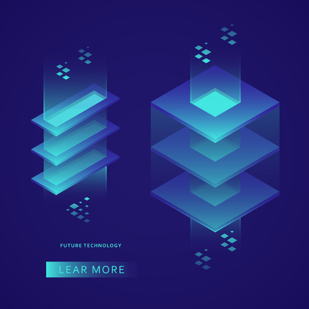 Data transmission technology. Big data code representation. Futuristic network. Graphic concept for your designのイラスト素材