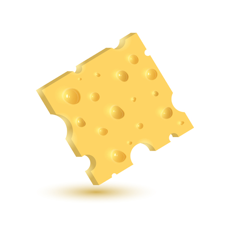 The cheese. Illustration isolated on white background. Graphic concept for your designの写真素材