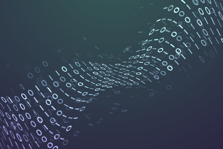 Digital code background, abstract wave illustration. Graphic concept for your designのイラスト素材