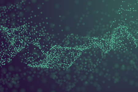 Glowing particles background. Futuristic dots pattern, abstract digital dark illustrationのイラスト素材