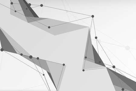 Abstract polygon geometry shape. Polygonal with connecting dots and lines. Graphic concept for your designのイラスト素材
