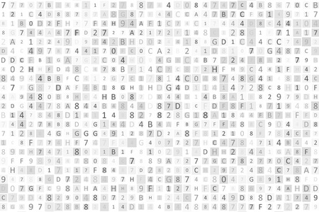 Artificial intelligence and machine learning. Abstract digital code visualization. Big data code representation. Stream of encoded data.のイラスト素材