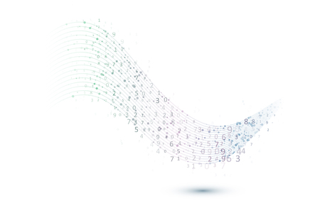 Abstract data flow background with digital code. Graphic concept for your designのイラスト素材
