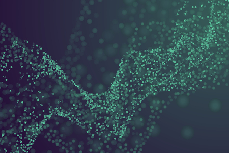 Glowing particles background. Futuristic dots pattern, abstract digital dark illustrationのイラスト素材