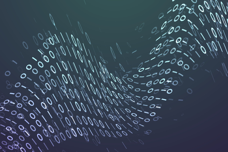 Digital code background, abstract wave illustration. Graphic concept for your designのイラスト素材