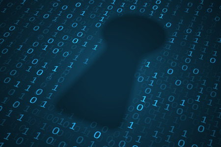 Digital keyhole illustration. Futuristic network security or data encryption. Graphic concept for your designのイラスト素材