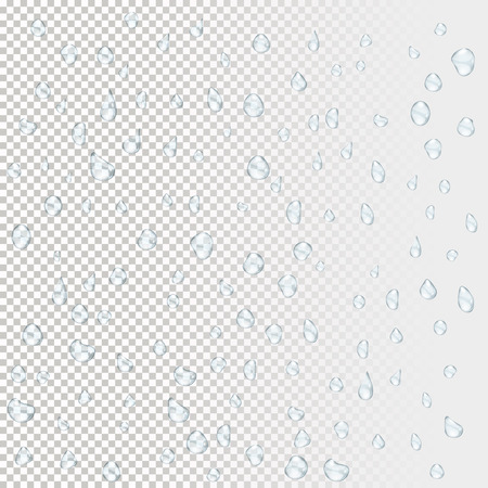Water rain drops. Illustrations isolated on transparent background. Graphic concept for your designのイラスト素材