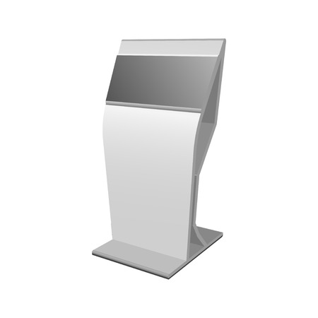 Payment terminal or advertising stand. Illustrations isolated on white background. Graphic concept for your designのイラスト素材