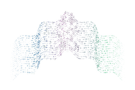 Abstract data flow background with digital code. Graphic concept for your designのイラスト素材