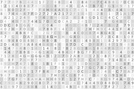 Artificial intelligence and machine learning. Abstract digital code visualization. Big data code representation. Stream of encoded data.のイラスト素材