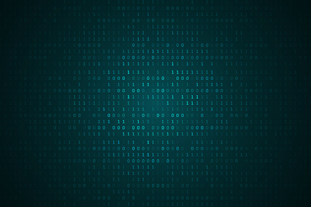 Binary computer code background, abstract cyberspace with digital code. Graphic concept for your designのイラスト素材