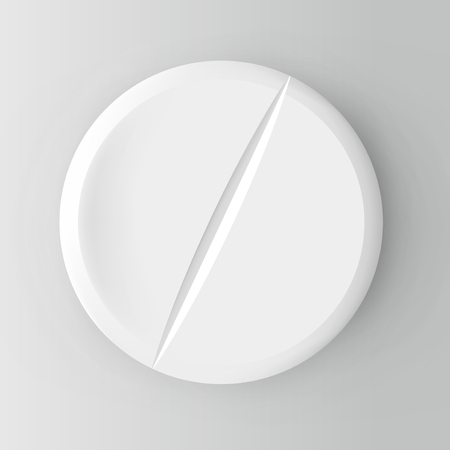 Realistic pill. Illustration isolated on background. Graphic concept for your designの写真素材