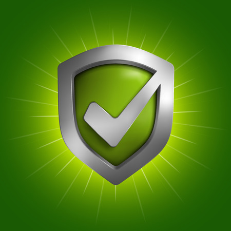 Security shield symbol. Illustration isolated on background. Graphic concept for your designの写真素材