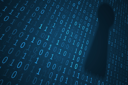 Digital keyhole illustration. Futuristic network security or data encryption. Graphic concept for your designのイラスト素材