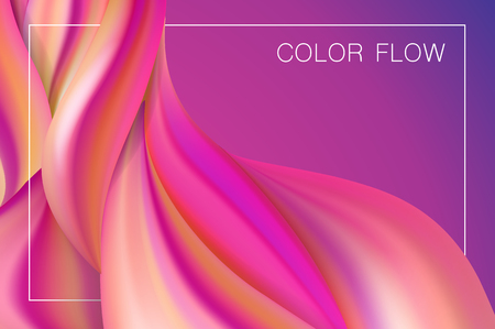 Abstract colorful flow poster. Wave liquid shape background. Graphic concept for your design projectのイラスト素材