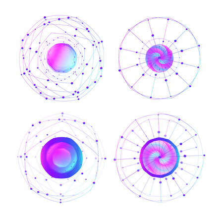 Abstract low polygonal modern shapes. Illustrations isolated on white background. Template creative element. Graphic concept for your design projectのイラスト素材