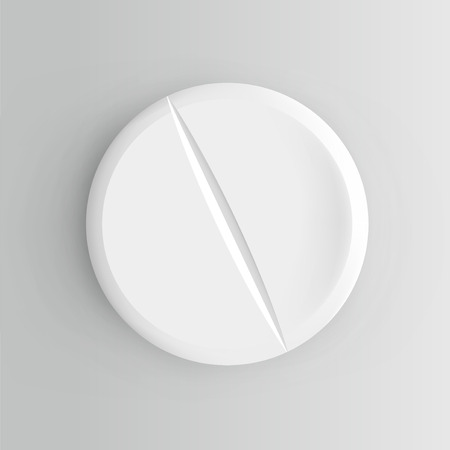 Realistic pill. Illustration isolated on background. Graphic concept for your designの写真素材
