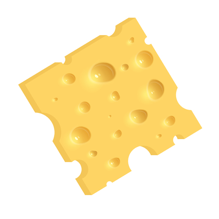 The cheese. Illustration isolated on white background. Graphic concept for your designの写真素材