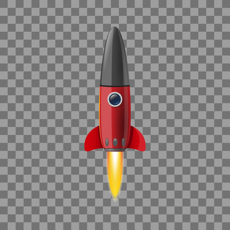 Space rocket concept. Illustrations isolated on transparent background. Creative idea for your designのイラスト素材