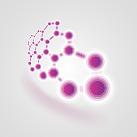 Abstract images of molecular structures. Science concept for your designのイラスト素材