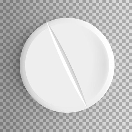 Realistic pill. Illustration isolated on background. Graphic concept for your designの写真素材