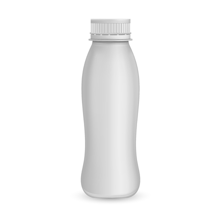 Yogurt plastic bottle. Illustration isolated on background. Graphic concept for your designの写真素材