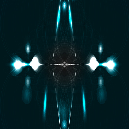Abstract technology drawing, shiny space backgroun, magic Illustrationの写真素材