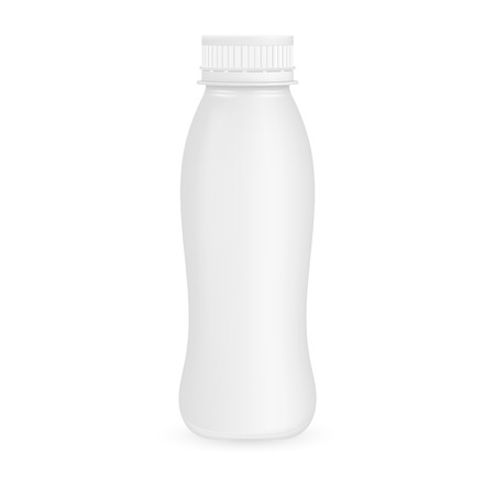 Yogurt plastic bottle. Illustration isolated on background. Graphic concept for your designの写真素材