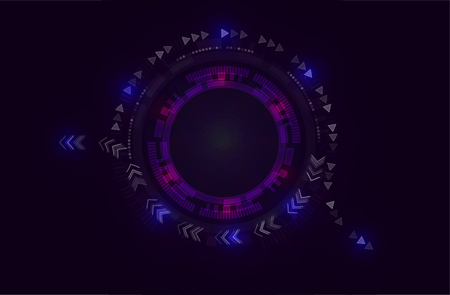 Abstract futuristic background, dark art illustration. Digital innovation backgroundのイラスト素材