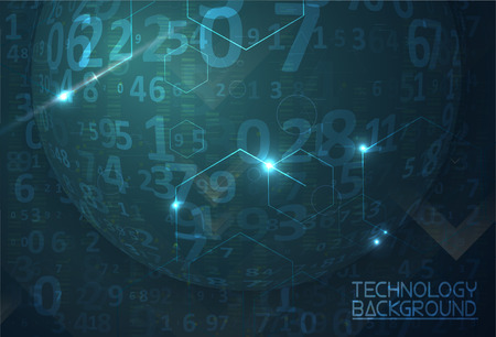 Digital code background, abstract illustration. The concept of globalizationのイラスト素材