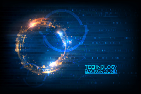 Digital hi tech concept background. Abstract futuristic cyberspace. Digital innovation backgroundのイラスト素材
